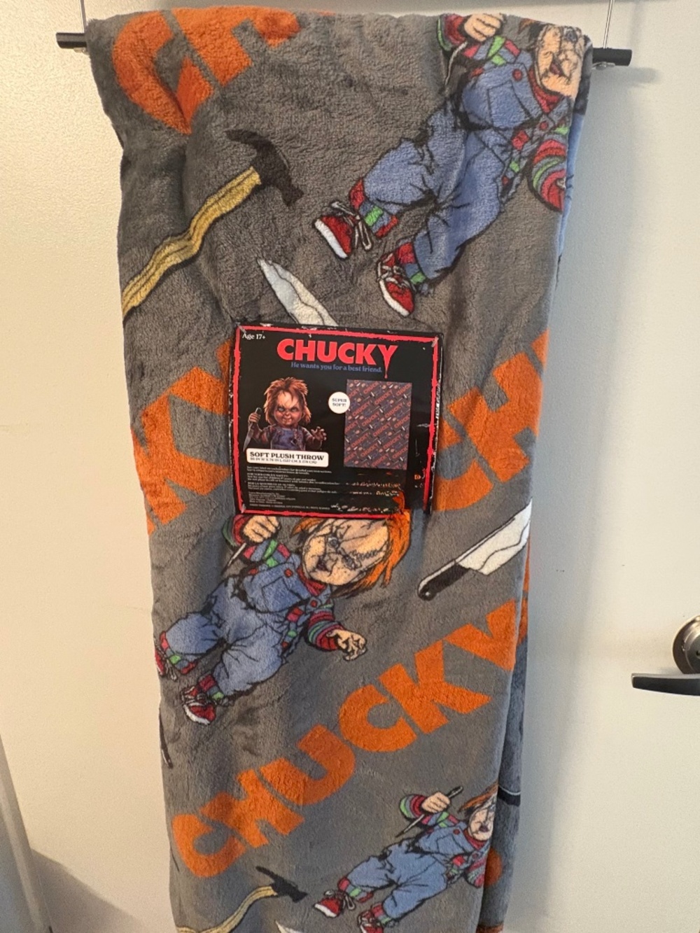 NEW Chucky Halloween Horror Plush Throw Blanket